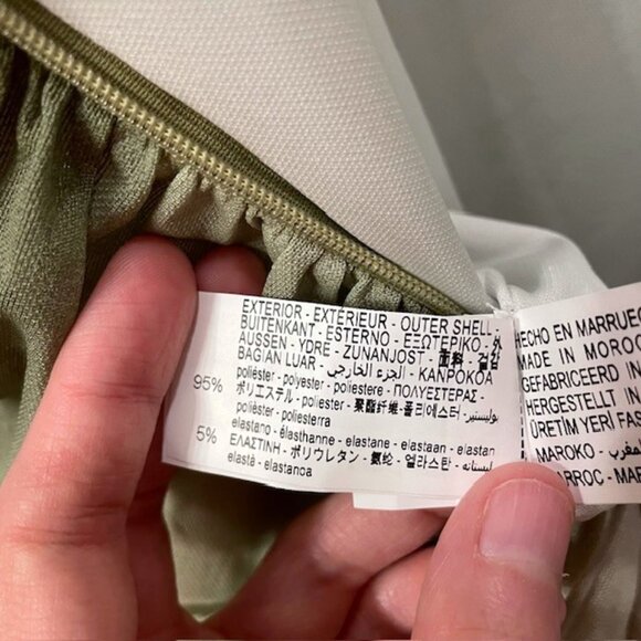 NWT Zara Mesh Overlay Green Ombre Ruched Sleeveless Ruffle Mini Dress Size XL - Picture 14 of 16